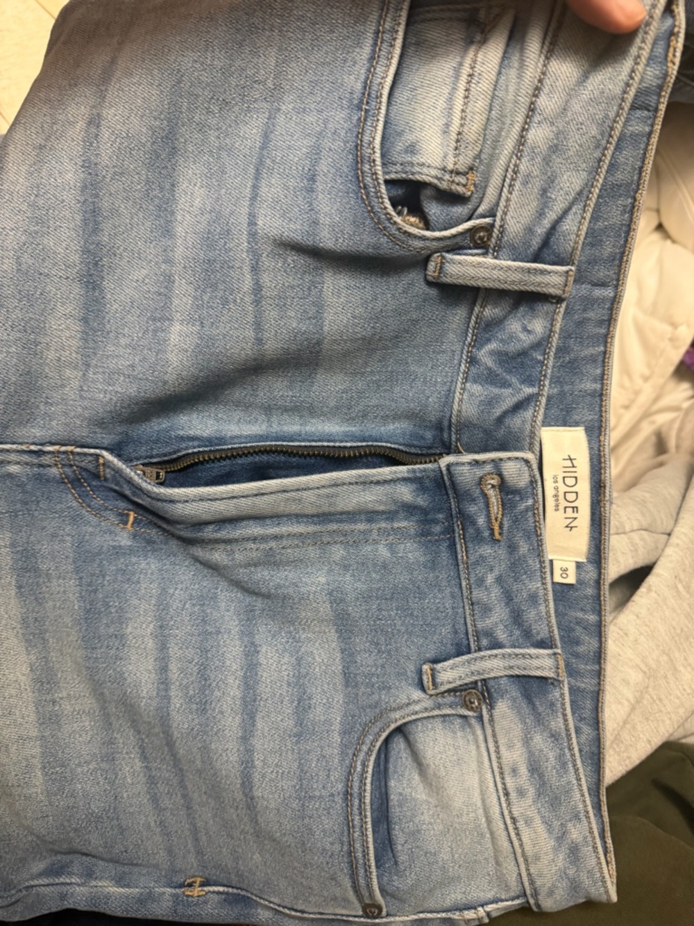 Hidden Light Blue Wide-Leg Jeans for Women